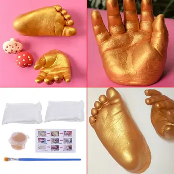 3D Gipso Handprints Pėdsakus, Kūdikių, Vaikų, Suaugusiųjų Ranka, Koja Liejimo Rinkinio Atmintį