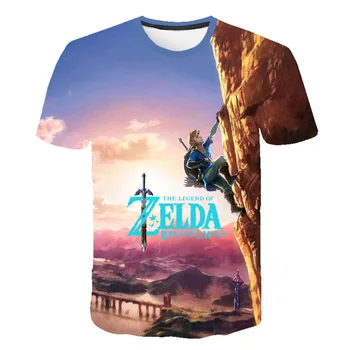 3D marškinėliai Berniukui, Mergina Legendos Žaidimas Marškinėlius 3D Spausdinimo Kvėpavimas Laukinių Berniukų/ Mergaičių Marškinėliai Streetwear Zelda Viršūnės