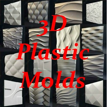 3D Plastmasės liejimo formas Formos, Betono, Gipso Dekoratyvinės Sienų Panelių, NAUJO Dizaino 2021 Metų