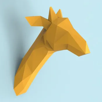 3D, Popieriniai, Žirafa Galvos Papercraft Namų Dekoro, Sienų Apdaila Galvosūkiai Švietimo 