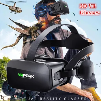 3D VR Akiniai, apsauginiai Akiniai Su Žaidėjus Valdiklio Ausinių Šalmo Tipas VR Akinius 4.5 - 6.7 išmanusis Telefonas WiFi FPV Drone Vaikų Žaislas