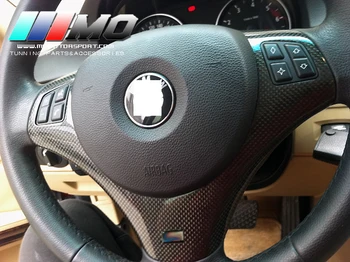 3K Nekilnojamojo anglies pluošto vairas interjero apdailos juostelės stiker BMW 1 serijos 3 E90 E92 E93 M3 Mtech 1M