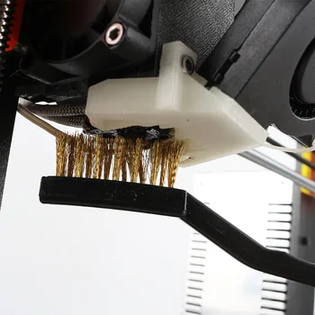 3pcs Plieno nailono Vielos dantų šepetėlį Vario Teptuko Rankena, antgalių valymo Inspektas švaresnis atnaujinti CR-10 Ender-3 3D spausdintuvo purkštukai