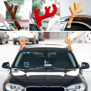 3pcs/Set Kalėdų Elnių Ragų, Automobilių Custom Automobilių, Sunkvežimių Kostiumas Dekoro elnių ragai Raudonos Nosies Kalėdos Nustatyti Kalėdų Dekoracijos namams