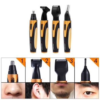 4 1 Nešiojamieji Įkraunamieji Nosies, Ausų Plaukų, Žoliapjovės Nustatyti Belaidžio Vyrų Cutter Barzdos Skustuvas USB Plaukų Žoliapjovės Trymer Padaryti, Nosa