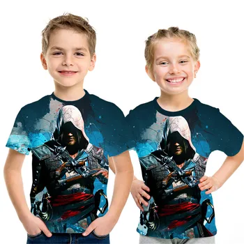4-12 Metų amžiaus 2020 M. Vasarą Vaikai 3D marškinėliai Berniukams, Mergaitėms Mados Žaidimas Anime, Print T-shirt Vaikų Hip-Hop Tshirts