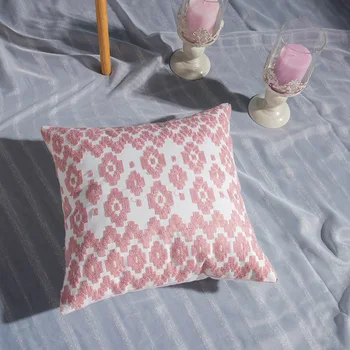 45X45cm Rožinė Siuvinėjimų Romantiška Mesti Pagalvę Šiaurės dekoratyvinė Pagalvėlė Super Prabangus medvilnės Pagalvės, sofos pagalvėlė