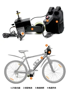 48V 300W elektrinis dviratis/dviračių konversijos rinkinys Vidurio Vairuoti Motorines su Baterija mtb/kalnų dviratis/road dviratis