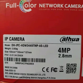 4MP WDR IR Obuolio WizMind Tinklo Kameros Dahua Tarptautinės Versija IPC-HDW3449TM-KAIP-LED Built-in MIC Saugumo Kameros