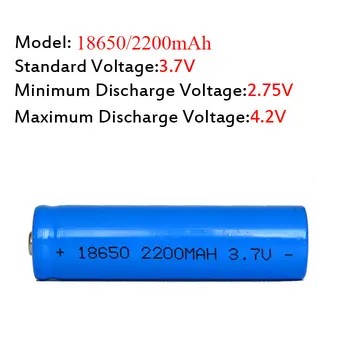 4pcs 3.7 Volt 18650 Akumuliatorius Li-Ion Įkrovimo 2200mah Žibintuvėlis LED Baterija Ličio Baterija Nemokamas Pristatymas