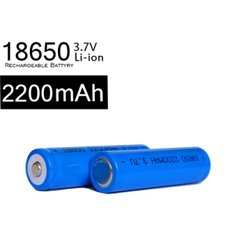 4pcs 3.7 Volt 18650 Akumuliatorius Li-Ion Įkrovimo 2200mah Žibintuvėlis LED Baterija Ličio Baterija Nemokamas Pristatymas