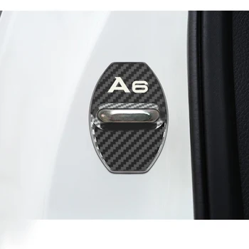 4pcs Auto Emblema Apsaugos Durų spynos Dangtelis Tinka Audi A1 A3 A4 A5 A6 A7 A8 Q3 Q5 Q7 S8, TT Reikmenys, Automobilių Stilius