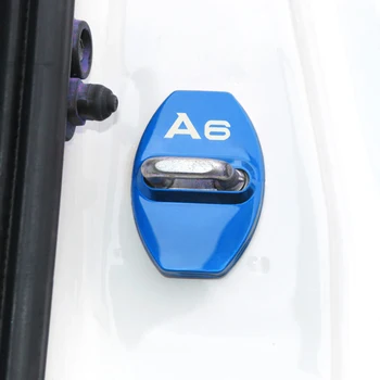 4pcs Auto Emblema Apsaugos Durų spynos Dangtelis Tinka Audi A1 A3 A4 A5 A6 A7 A8 Q3 Q5 Q7 S8, TT Reikmenys, Automobilių Stilius