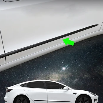 4pcs Automobilių Kėbulo Šoninės Apdailos Juostelės ABS Lipdukas Anti-scratch Juostelės Padengti Dekoratyvinių Pleistras Šildomi Modifikacija Tesla Modelis 3