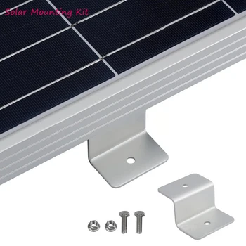 4pcs Z stiliaus saulės pabaigos, apkabos, PV Saulės Montavimo laikiklis rinkiniai aliuminio Laikikliai su nerūdijančio varžtai Saulės Sistemos Montavimo