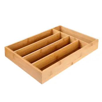 5-Tinklo Įrankių Laikymo Dėžutė Plečiama Stalo Įrankių Dėklas Bambuko Stalčių Organizatorius Namų Virtuvėje Bambuko Praktinių Bakalėja Organizatorius