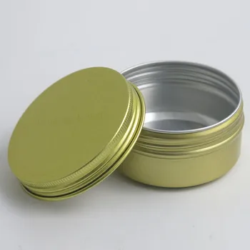 50 x 80g Aukso Aliuminio Jar Skardines Taros 80cc metalo jar grietinėlės milteliai, gelis naudoti 80ml aliuminio konteinerių