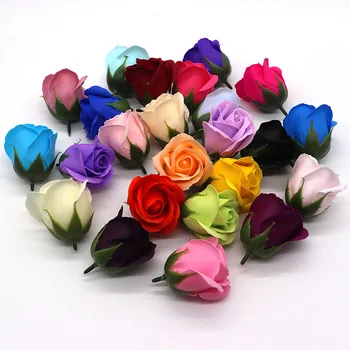 50Pcs Rožės Dirbtinės Gėlės Aukštos Kokybės Rožių Muilas Gėlės Galvos 