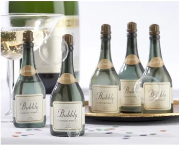 50X Vestuvių Burbulas Žalioji Butelis Šampano stilius muilo vandens butelį vestuves reikmenys kūdikių džiaugtis, vestuvių dekoravimas