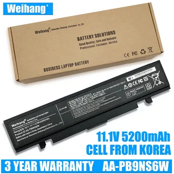 5200mAh Weihang Ląstelių iš korėjos Nešiojamas baterija SamSung AA-PB9NS6B PB9NC6B R580 R540 R519 R525 R430 R530 RV511 RV411 RV508