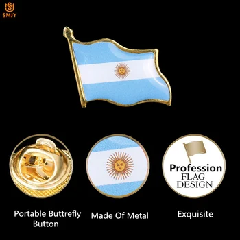 5VNT Pietų Amerikoje Dažytos Amatų Ženklelis Argentina Mėlynos ir Baltos Vėliavos Sagė Konkurencijos Specialios Nacionalinės Pin Suvenyrų