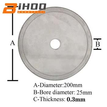 5vnt-Ultra plonas Deimantinis diskinis Pjūklas Disko 150/180/200 mm Pjovimo Diskas Agatas, Stiklo Perlai Akmens