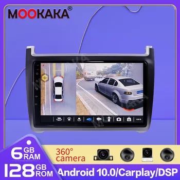 6+128GB GPS Navigacija Android 10.0 radijo grotuvas Už Volkswage Polo Sedanas 2008 -Auto Vaizdo Grotuvas Stereo Galvos Vienetas Carplay