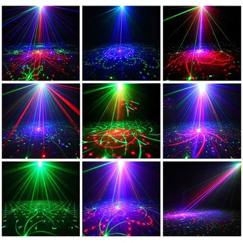 60 Modeliai RGB LED Disco Šviesos 5V USB Įkrauti RGB Lazerių Projekcijos Lempos Scenos Apšvietimas Rodo, Namuose Šalis DJ KTV Šokių aikštelėje