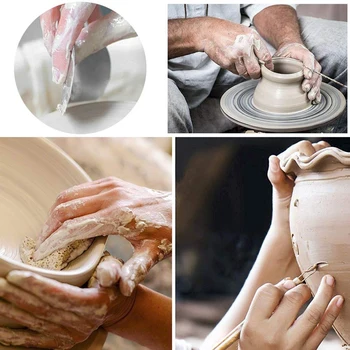 61PCS Keramikos Molio Įrankiai Nustatyti Polimero Molis Įrankiai, Keramikos Įrankių Rinkinį Mediniame Keramikos Skulptūrų Molio Valymo Įrankių Rinkinys