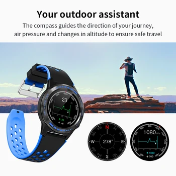 696 M7S GPS Kompasas Aukštis Barometras Smart Watch Vyrai Su SIM Kortele Širdies ritmo Monitorius Smartwatch Sporto Žiūrėti 