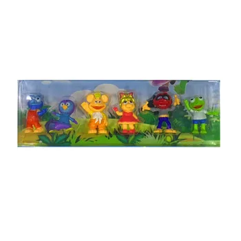 6pcs/daug muppet kūdikiams PVC Žaislai, kūdikių Lėlės Veiksmų Skaičius, vaikų gimtadienio dovanų 8-9cm