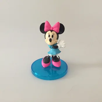 6PCS Disney Duomenys Minnie Mouse Mickey Mouse Gimtadienio Tortas Dekoravimo, 9cm PVC figūrėlių, Vaikai, vaikams, Žaislai, Dovanos 2Y08