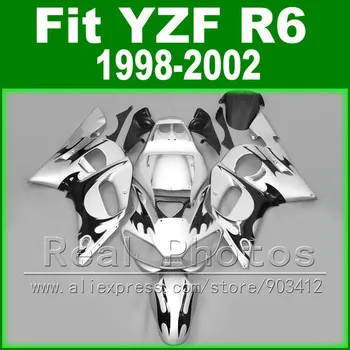7 dovanos plastikinės YAMAHA R6 lauktuvės 1998 1999 2000 2001 2002 mėlyna ir matinis juodas Tinka YZF R6 purvasargiai 1998-2002 m.