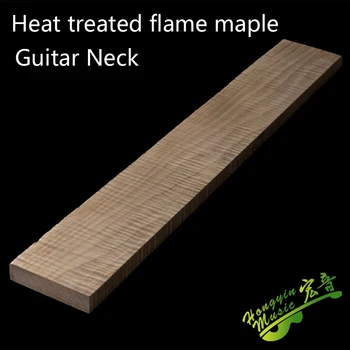 720*90*24mm Termiškai apdoroti, liepsnos klevas Carbonized medienos Kaklo Gitara Elektrinė gitara kaklo 
