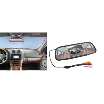800 * 480 Automobilių Galinio vaizdo Veidrodėlis Stebėti Parkavimo Atbuline Kamera 5 Colių TFT LCD ekranas Naktinio Matymo Atbuline eiga Automobilis-stilius