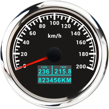 85MM Automobilių GPS Spidometras Su skystųjų KRISTALŲ Ekranas KD Kelionę iš Viso Rida km/h, MPH Greičio Ridos Tinka Valtis Marine Motociklas