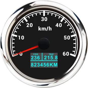 85MM Automobilių GPS Spidometras Su skystųjų KRISTALŲ Ekranas KD Kelionę iš Viso Rida km/h, MPH Greičio Ridos Tinka Valtis Marine Motociklas