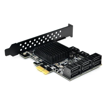 88SE9215 Chip 8 Uostai SATA PCIe 3.0 Išplėtimo Plokštę 