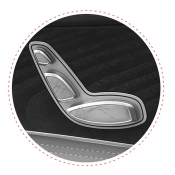 8PCS Juoda Auto Automobilio Duris Sėdynės Reguliuoti Mygtuką Perjungti Padengti Lipdukas Apdaila Mercedes Benz E C GLC Klasės W213 W205 X253