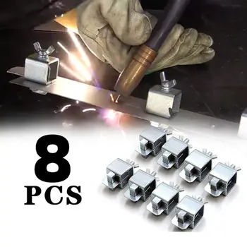 8pcs Sandūriniu būdu Privirinamos Gnybtus Lakštinio Metalo Ieškiklis Reguliuojamas Positioner Įrašą Turėtojas T8WE