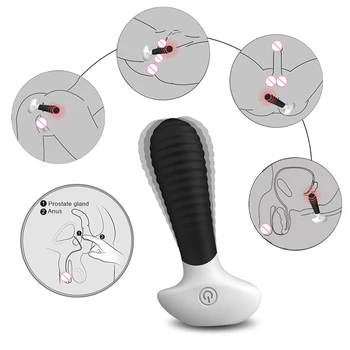 9 Greičio Vibruojančiu Prostatos Massager Belaidžio Nuotolinio valdymo Analiniai Kištukai Vibracijos USB Įkrovimo G-taško Vibratorius Vyrų Masturbacija Sekso Žaislai