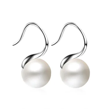 925 sterlingas sidabro aukštos kokybės perlų ponios'drop auskarai papuošalai Kovos su alergija moterims, moteriška dovana, pigu