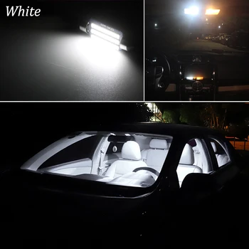 9pcs Balta Canbus Automobilį, LED Salono Apšvietimas Rinkinys Paketą, Skirtą 