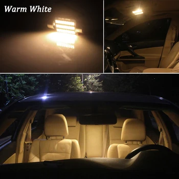 9Pcs Balta Ne Klaida LED lemputes Fiat Freemont 345 (2011-2018) Priedai LED interjero Žemėlapis Dome Kamieno šviesos