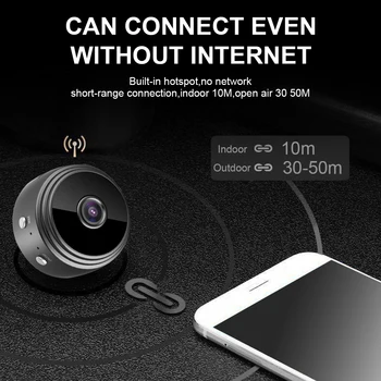 A9 1080P Wifi Mini Kamera Home Security P2P Kamera, WiFi Naktinio Matymo Belaidės Stebėjimo Kamerą, Nuotolinio Stebėti Telefono V380 Pro