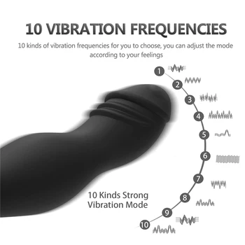 Abdo Nuotolinę 10 Greitis G-spot Vibracijos Prostatos Massager Analinis Vibratorius, Sekso Žaislai Moterims, Vibracija Butt Plug
