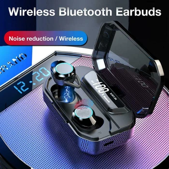 AERBOS Belaidės Ausinės Bluetooth 5.0 Ausinės Vandeniui Ausinių Su 3000 Mah Galios Banko Hifi Stereo laisvų Rankų įranga Fone De Ouvido