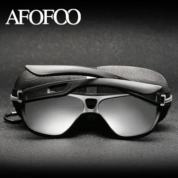 AFOFOO Vyrų Poliarizuoti Akiniai nuo saulės Prekės ženklo Dizainas Vyrų Vairavimo Saulės Akiniai Naktinio Matymo Akiniai vyrams UV400 Akiniai Atspalvių Gafas