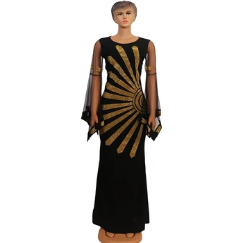 Afrikos Suknelės Moterims Dashiki Elastingumą Nauja Siunta Afrikos Gėlių Modelio Spausdinimo Suknelė Ilgomis Rankovėmis Atsitiktinis Afrikos Drabužiai