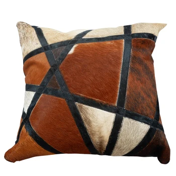 Aikštėje karvės odos kailinius pagalvė pagalvėlės, be pagrindinių , natūralios rudos spalvos rankų nekilnojamojo karvės odos mesti baldų apmušalų